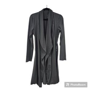 Elegentees Wrap Cardigan Front Tie Dark Forest Green Size Medium